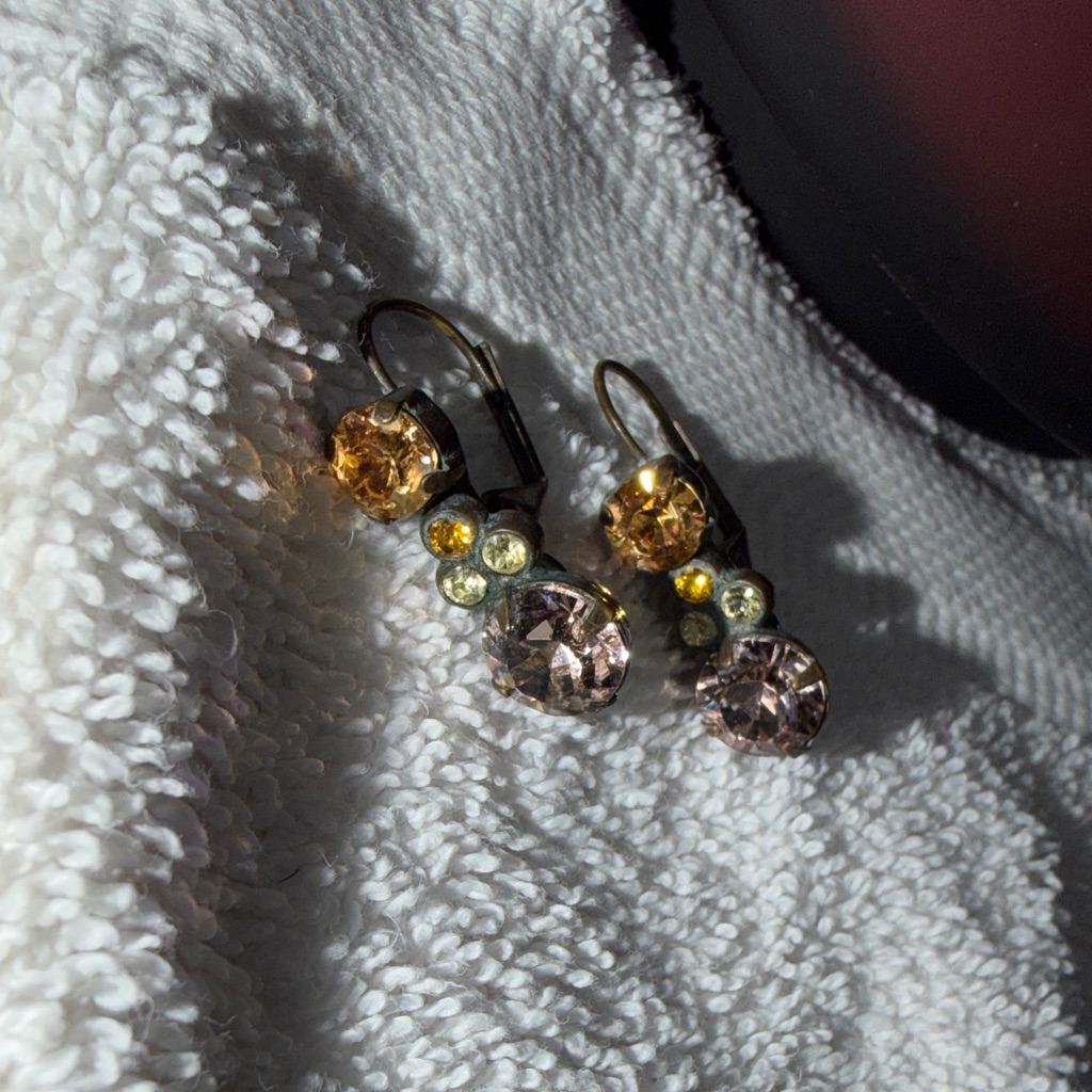 Sorrelli Gold And Yellow Crystal Earrings
